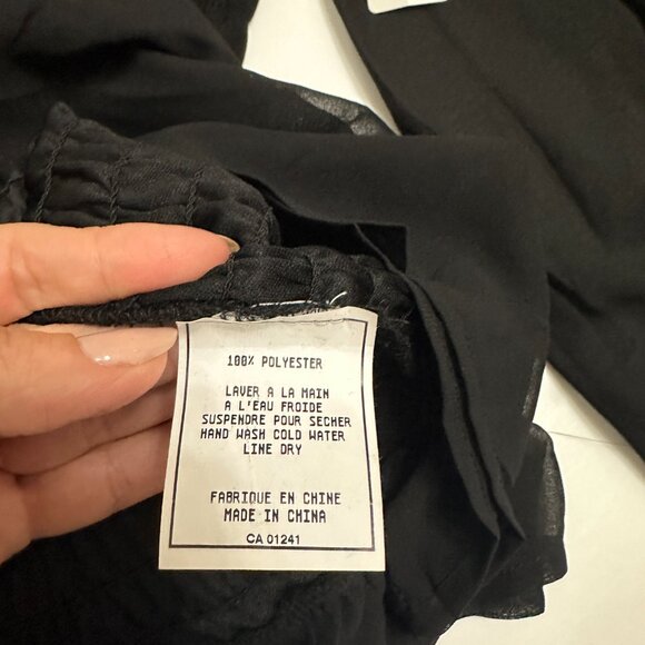 HFYVE Ruffled Smocked Mini Dress - Simons - Size MED  BLACK - Picture 8 of 8